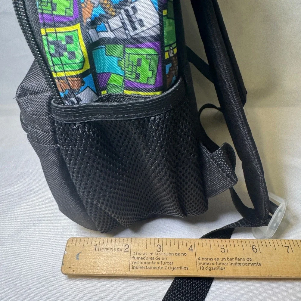 Minecraft Mini Backpack Black Character Print Creeper Zombie Skeleton Gaming Bag